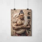 Japoński plakat sumo Nana Korobi Ya Oki.webp
